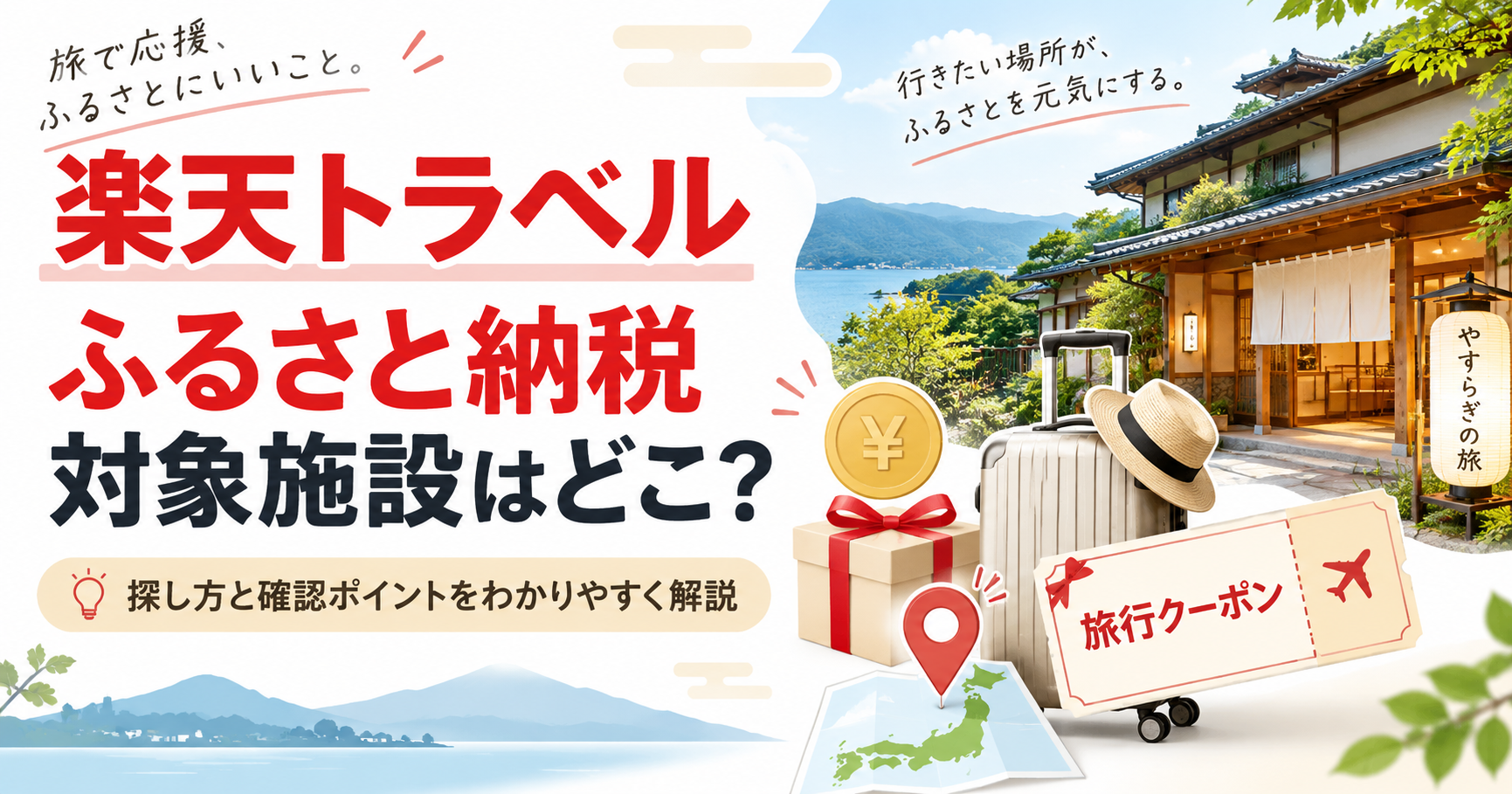 楽天トラベルのふるさと納税対象施設は