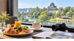 朝食後に観光へ