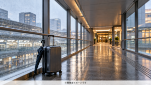 雨の日の駅直結アクセス